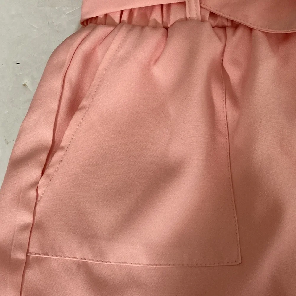 Dizzy Lizzy Shorts Women Size S High Paper Bag Waist Long Tie